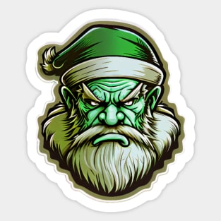 MY ANGRY SANTA CLAUS GREEN Sticker